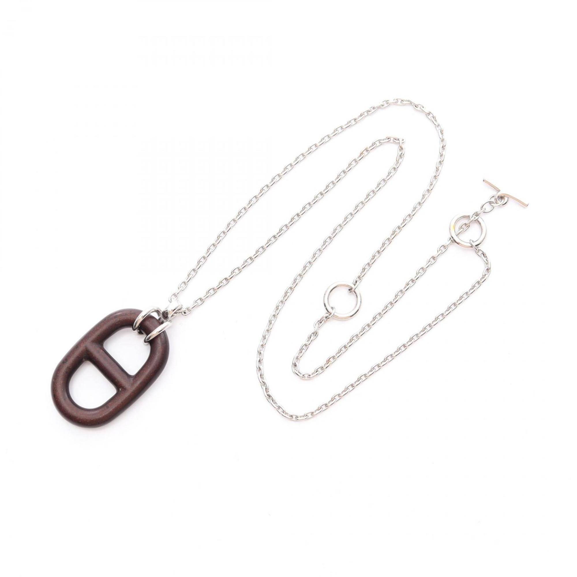 Pendant Necklace Leather and Stainless Steel