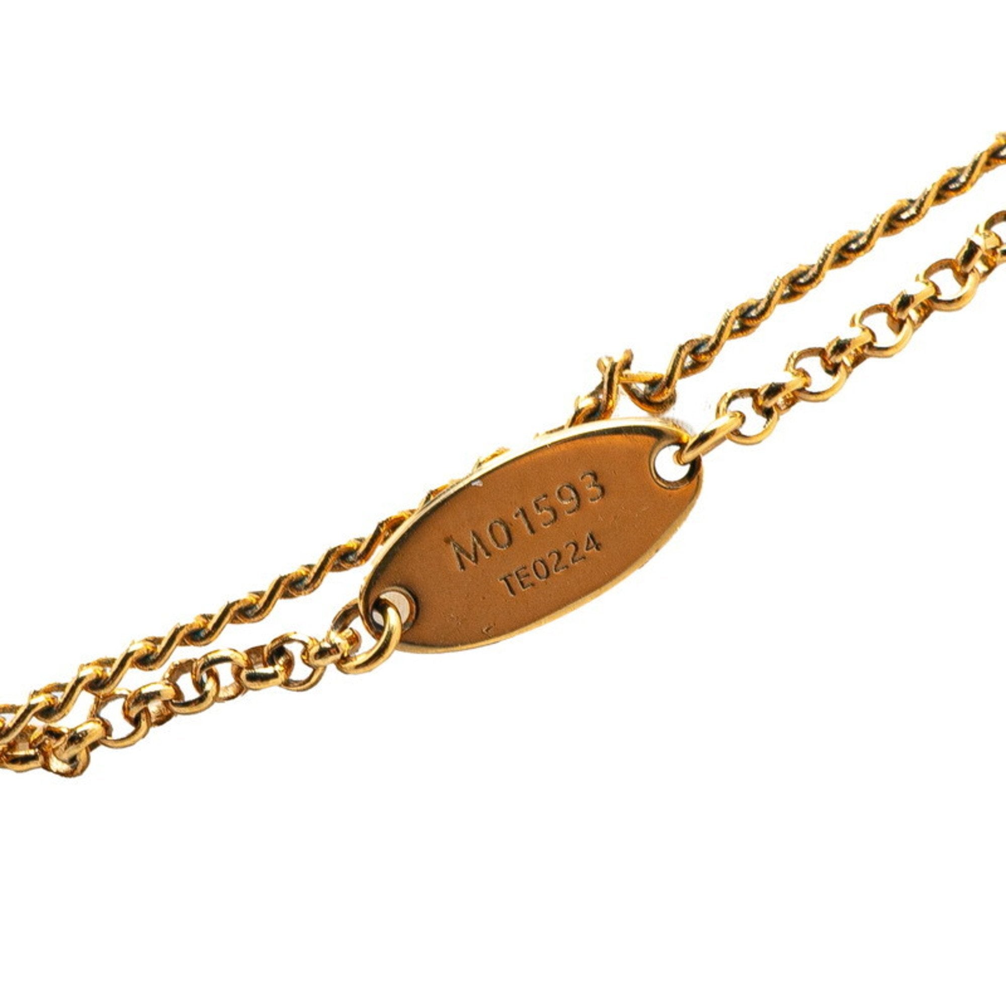 Pendant Necklace Gold with Rhinestone