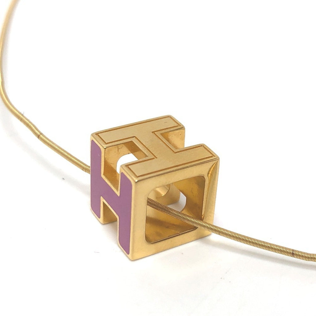 Cage D'h Pendant Necklace Lacquer Purple