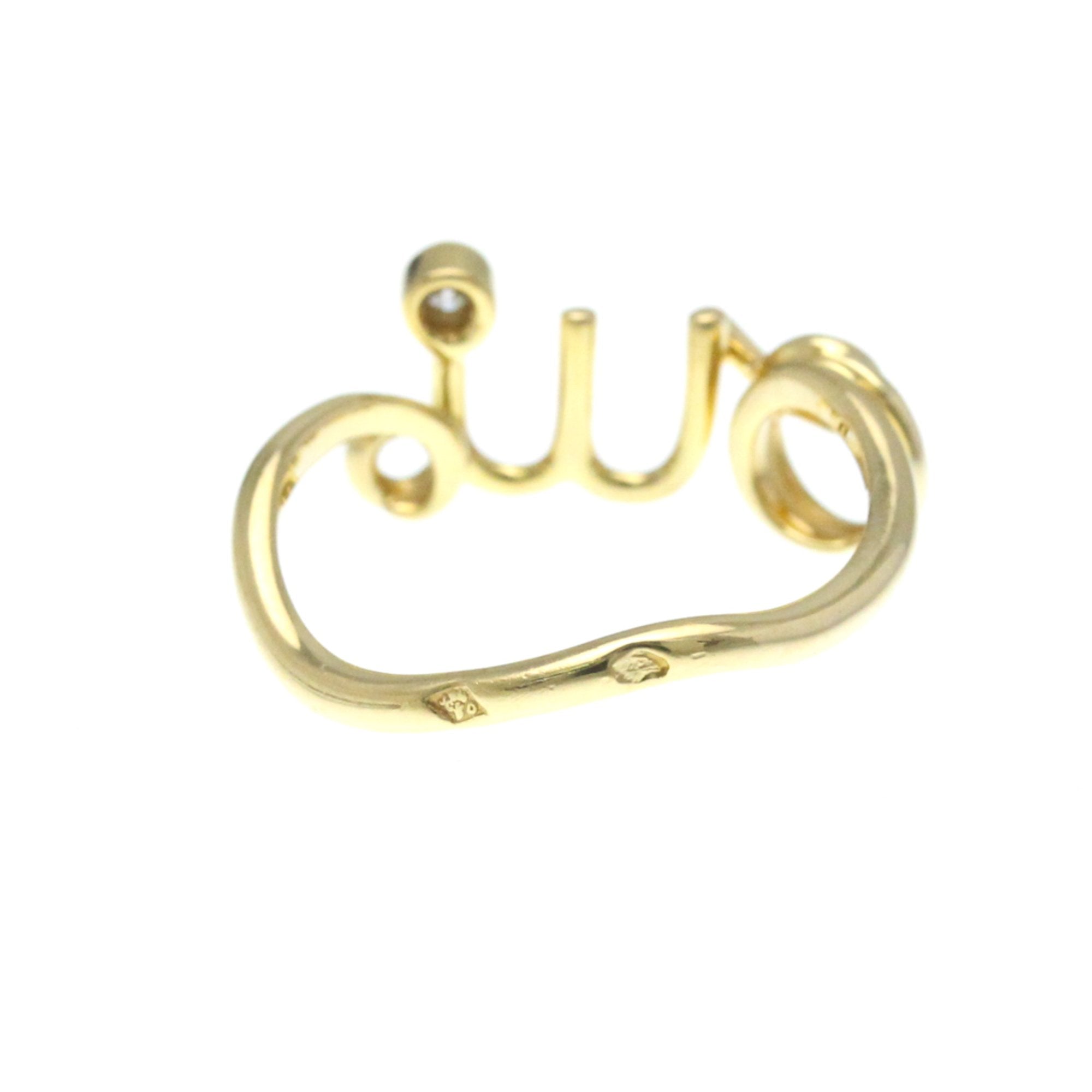 Band Ring 18K Yellow Gold with Diamond