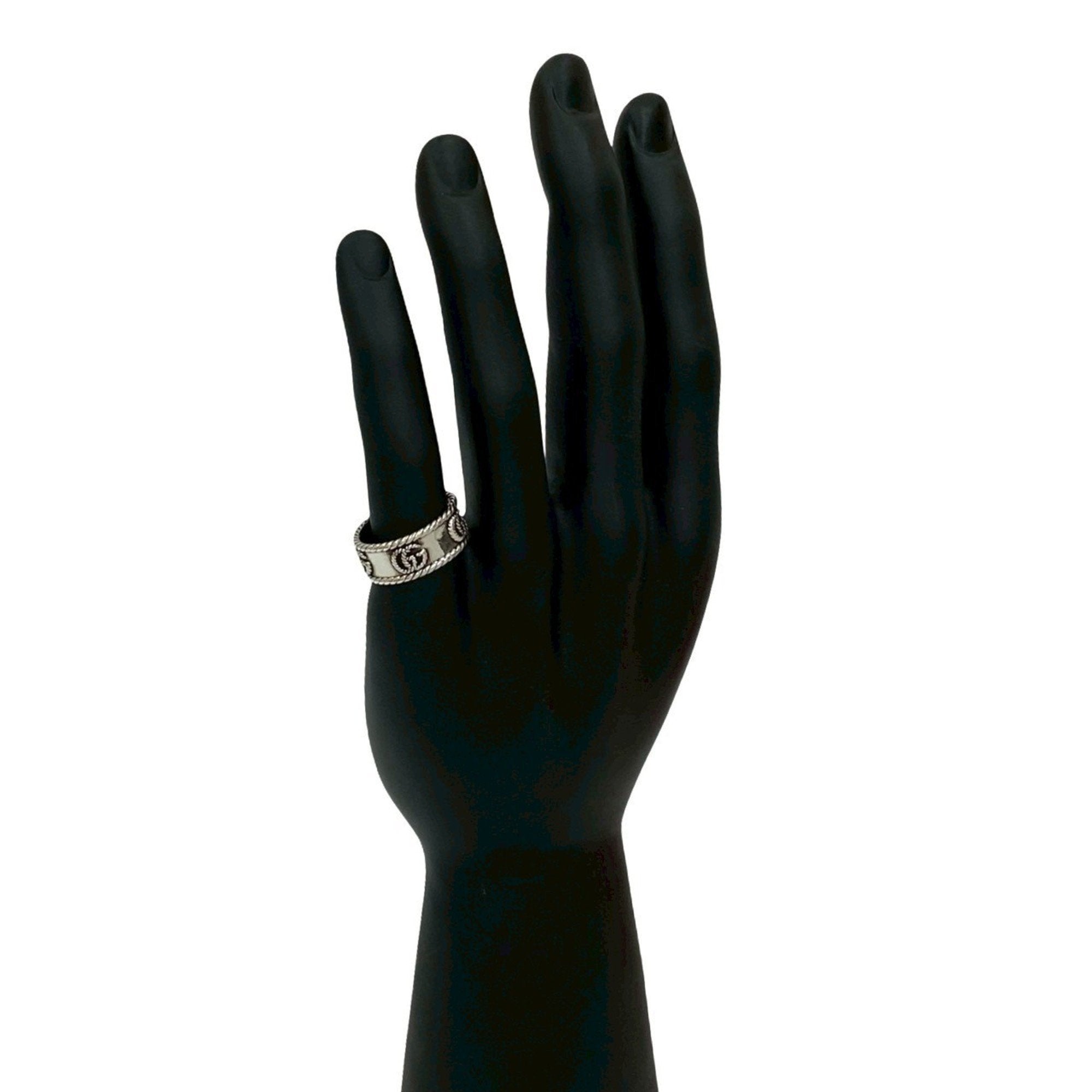 Double G Motif Ring Sterling Silver