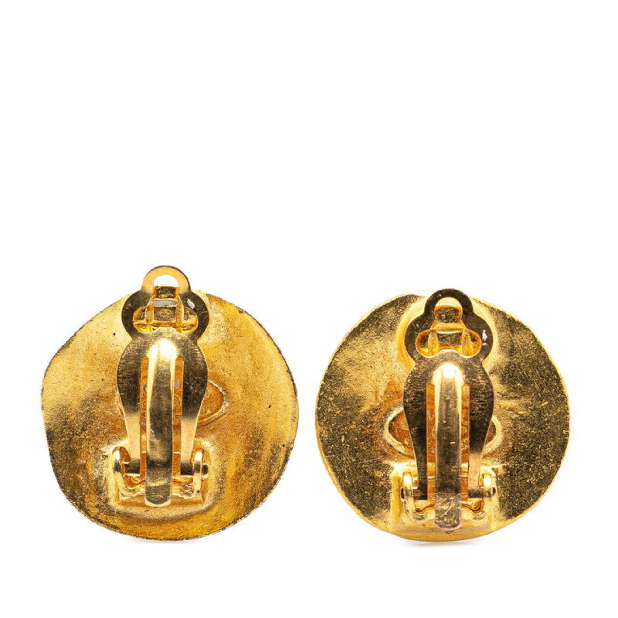 CC Logo Clip-On Earrings Metal