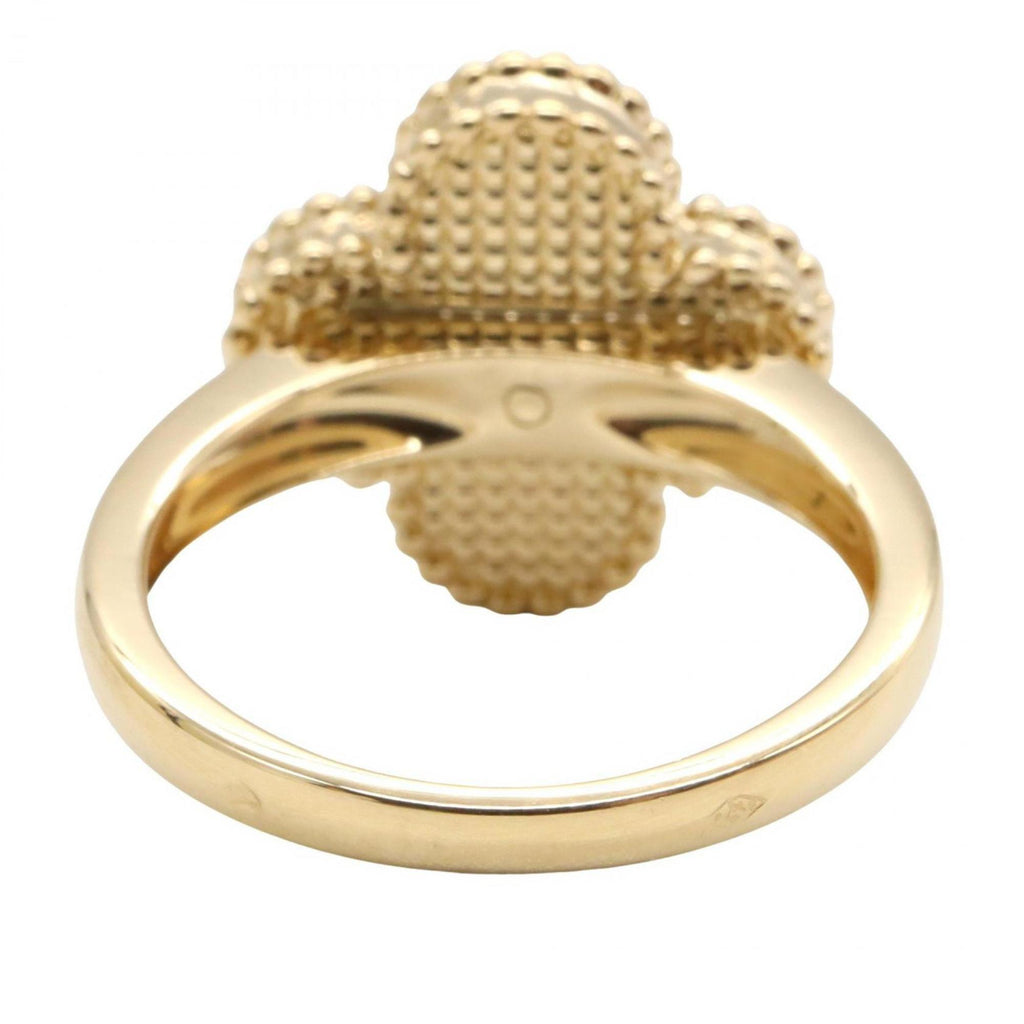 Vintage Alhambra Ring 18K Yellow Gold and Malachite