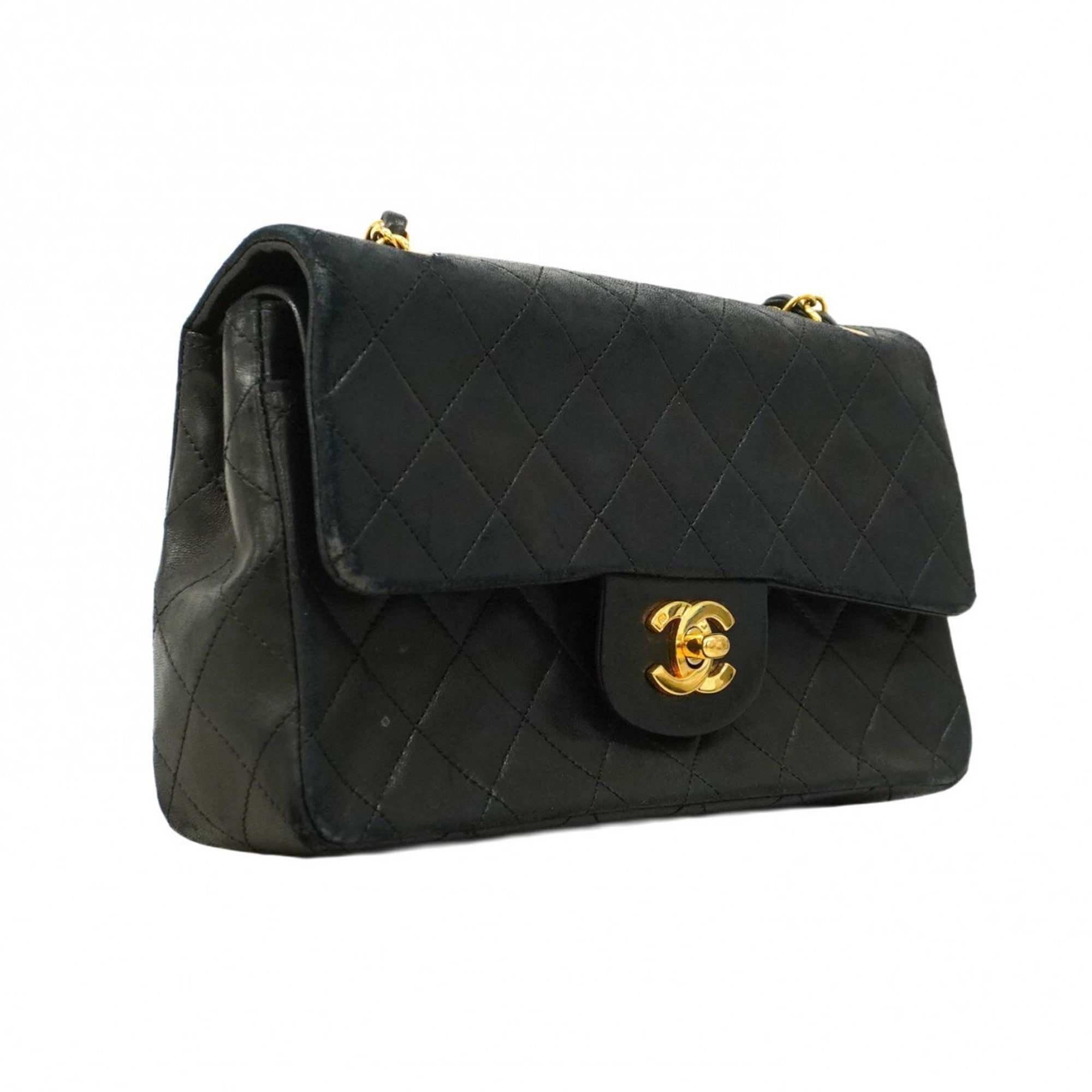 Vintage Classic Double Flap Bag Quilted Lambskin Small