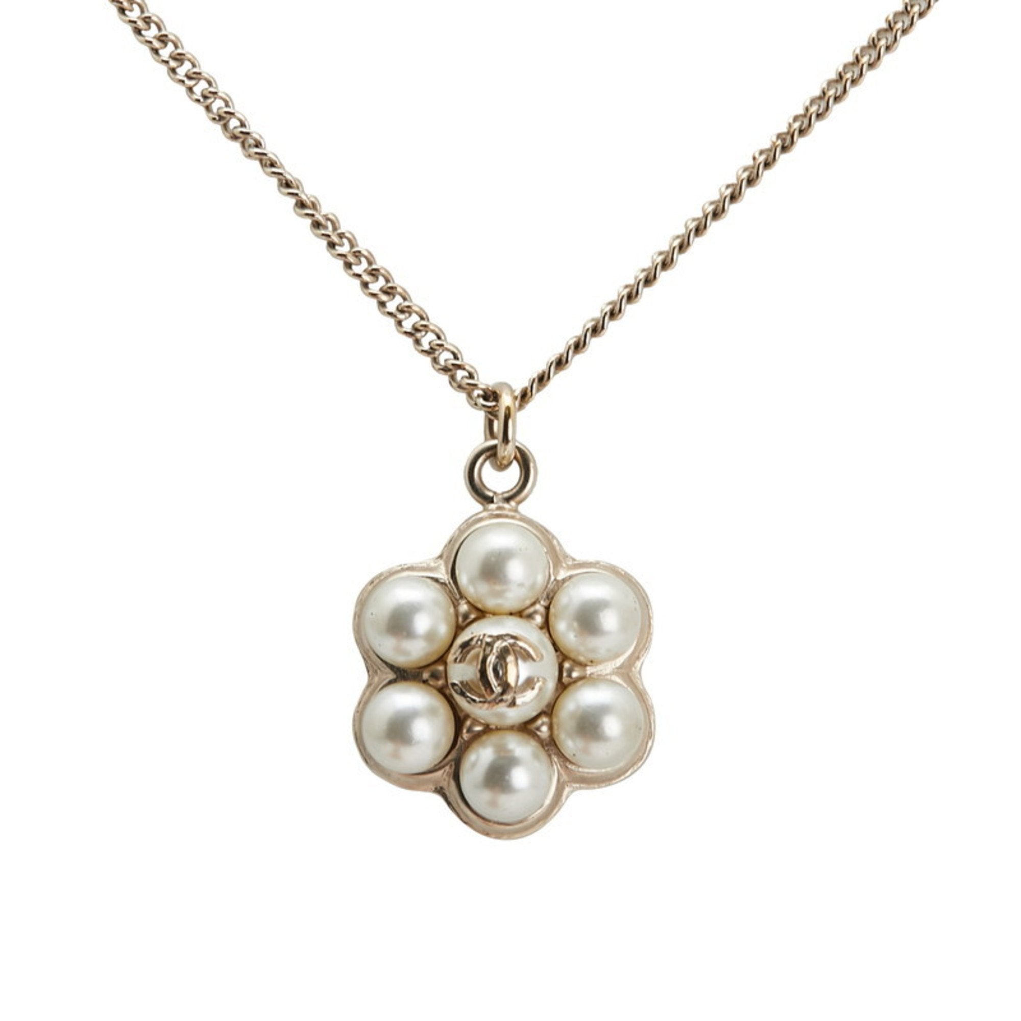 CC Logo Pendant Necklace Metal