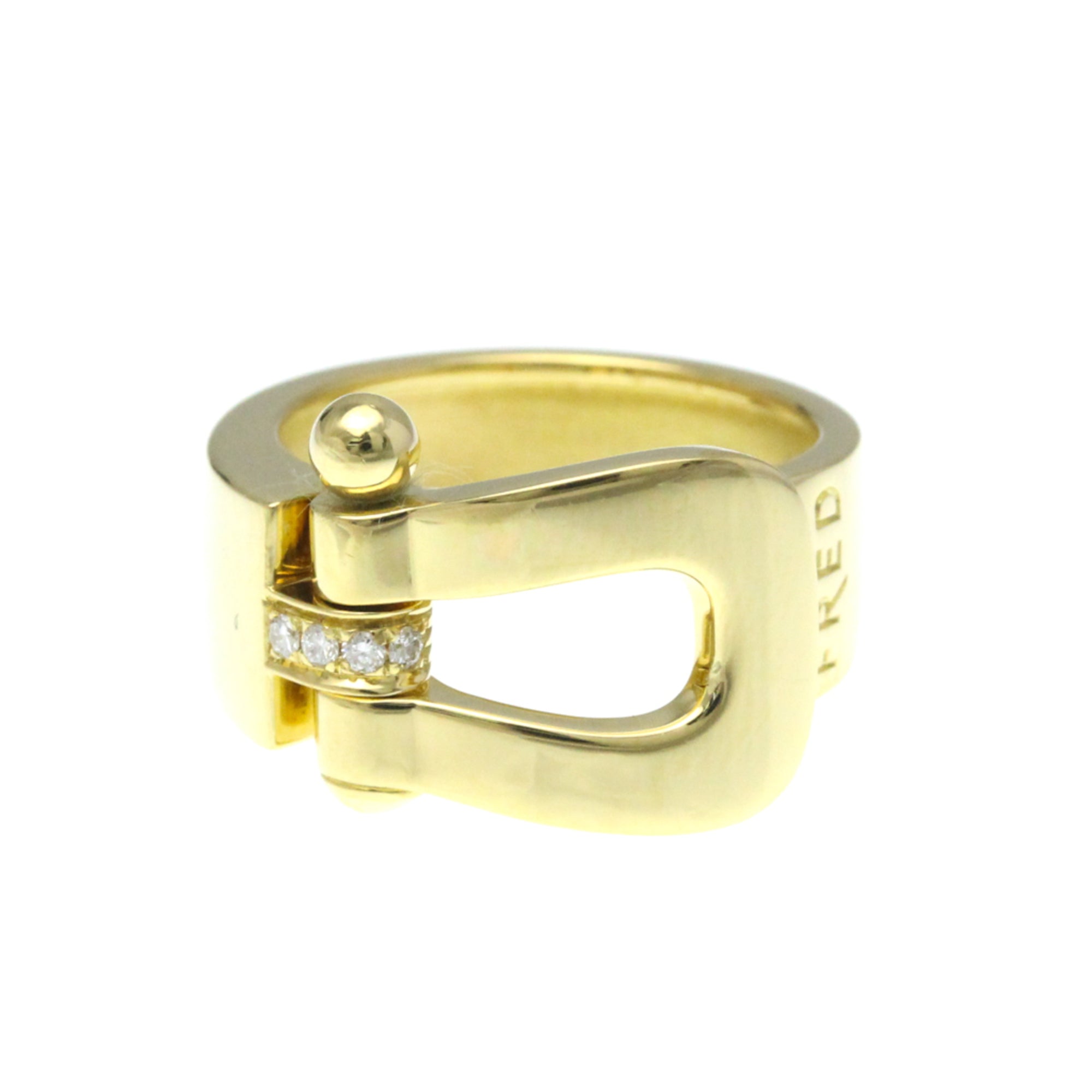 Band Ring 18K Yellow Gold with Diamond Large