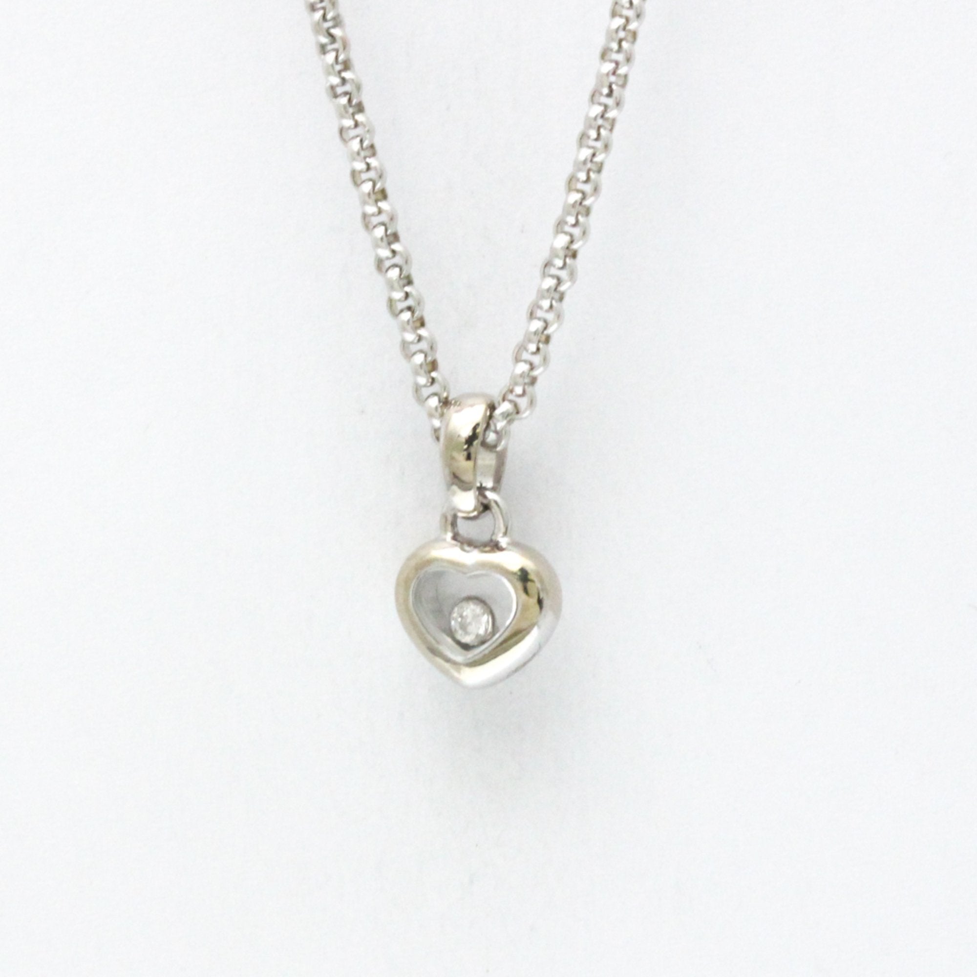 Pendant Necklace 18K White Gold With Diamond