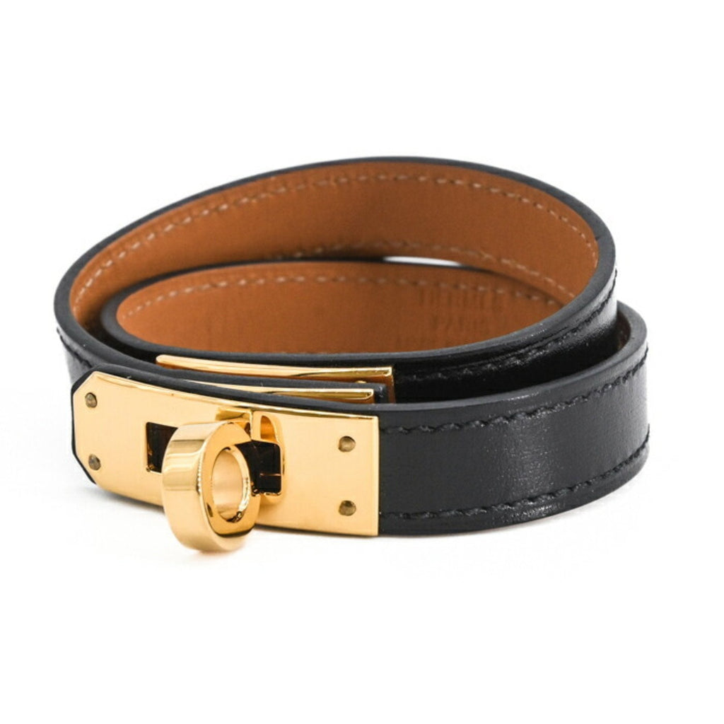 Kelly Bracelet Leather Black and Gold