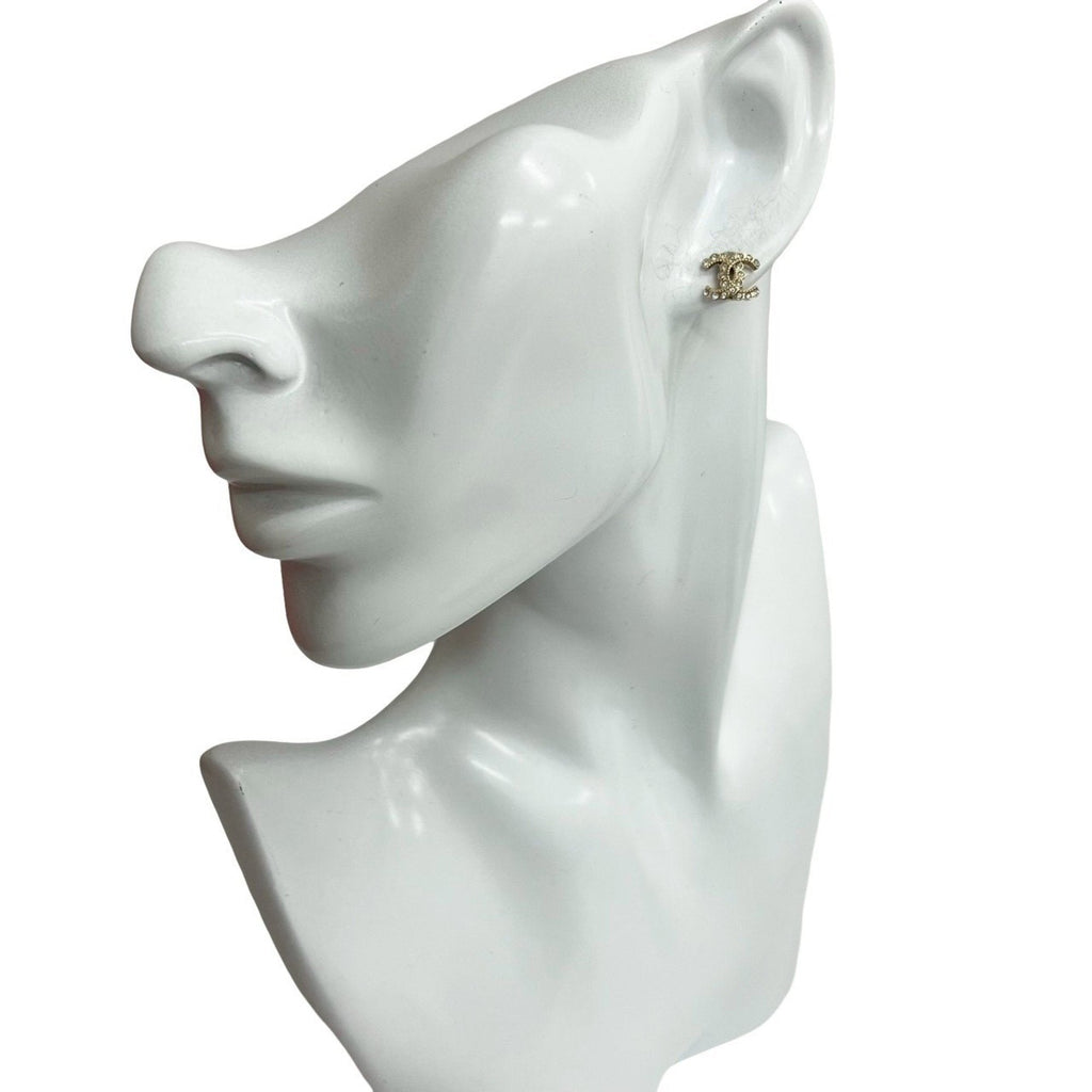 CC Logo Earrings Metal Gold-Tone Metal