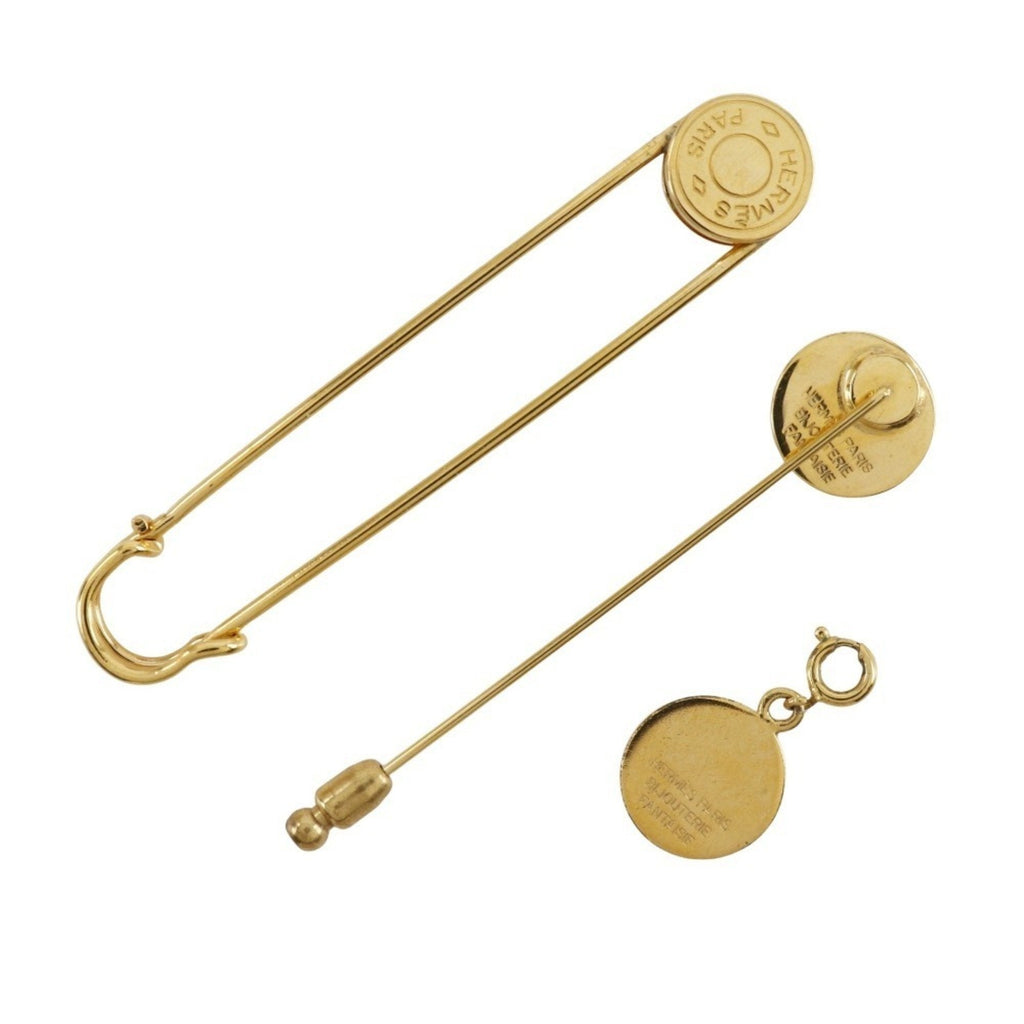 Brooch Set With Pendant Top Gold