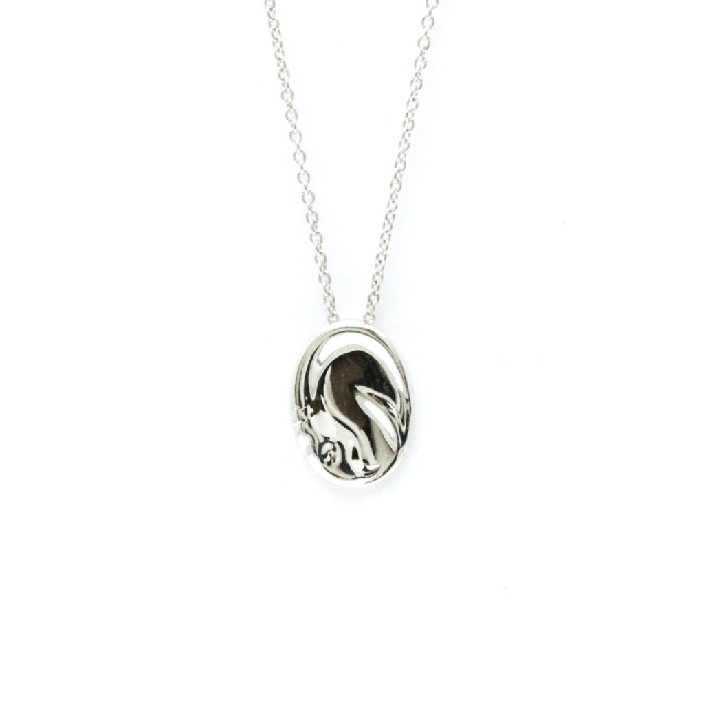 Capricorn Pendant Necklace Platinum