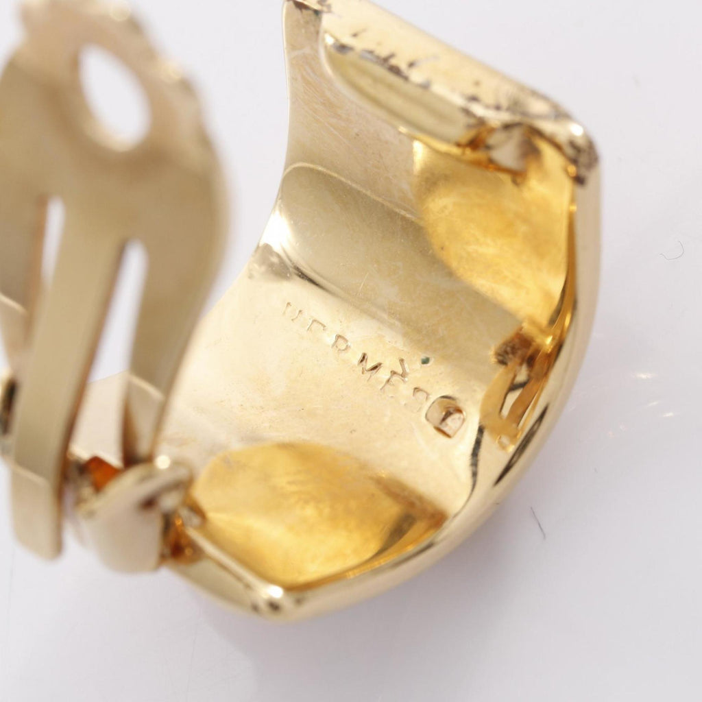 Clip-On Earrings Cloisonné and Enamel and Gold