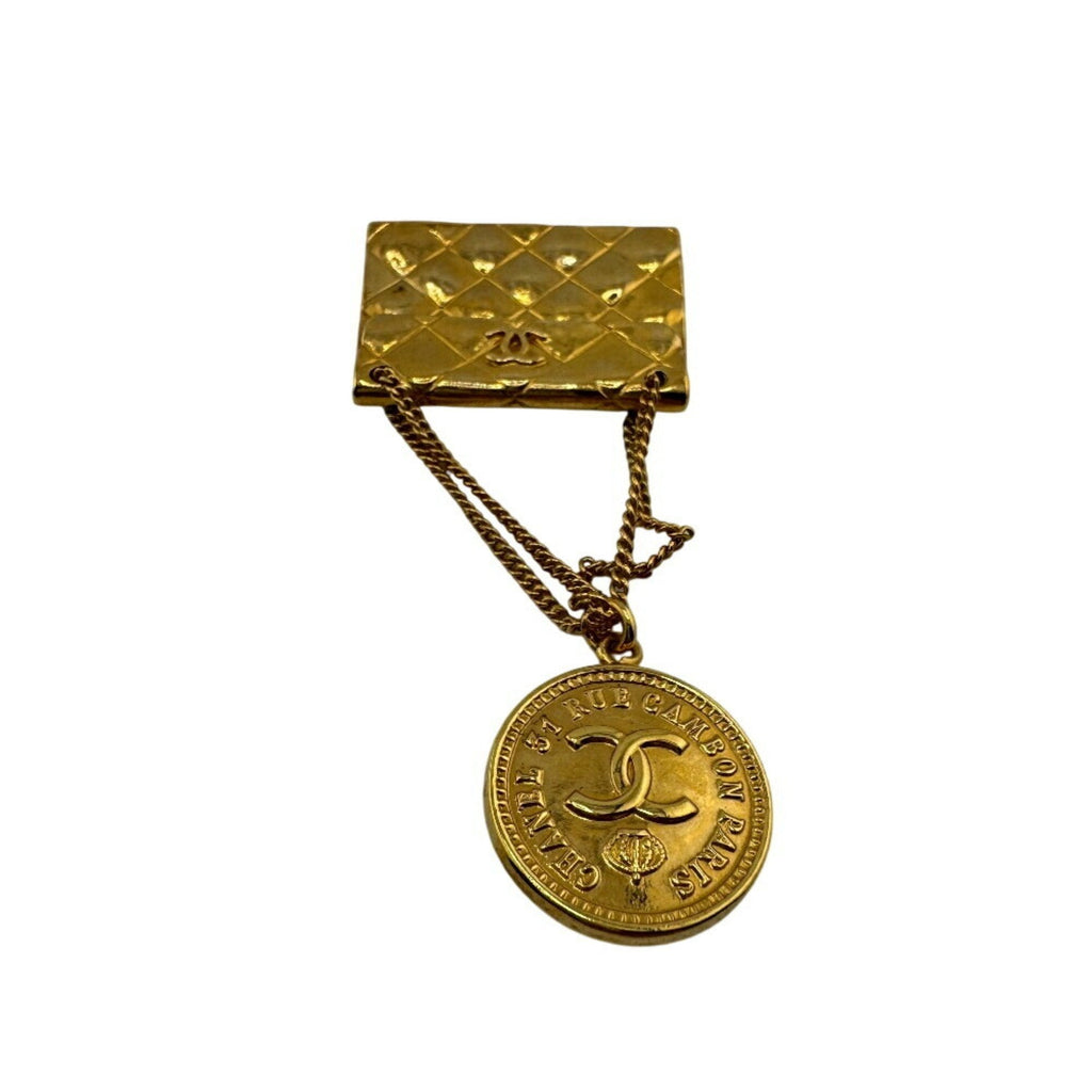 CC Logo Brooch Metal