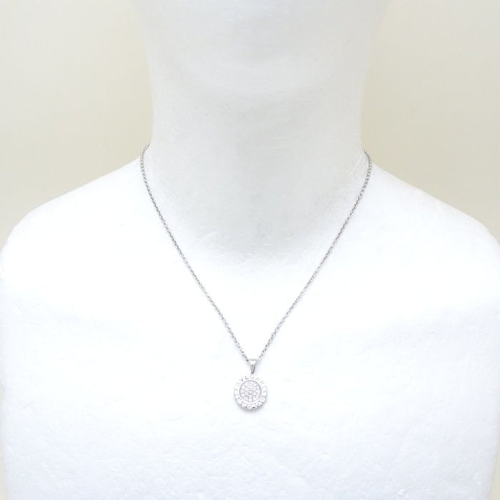 Pendant Necklace 18K White Gold with Diamond