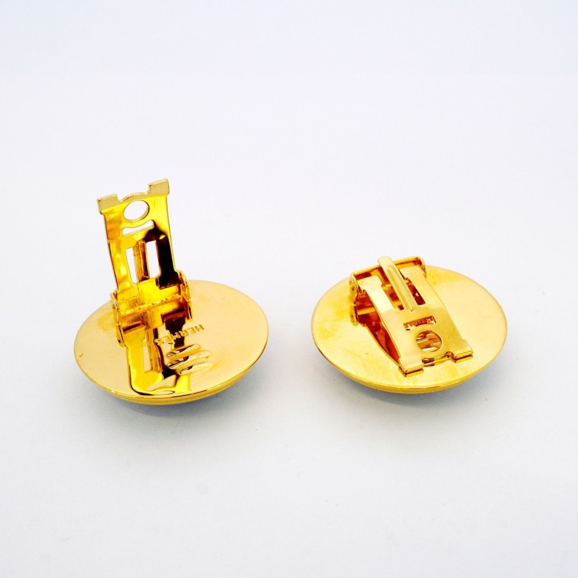 Clip-On Earrings Cloisonné Enamel and Gold