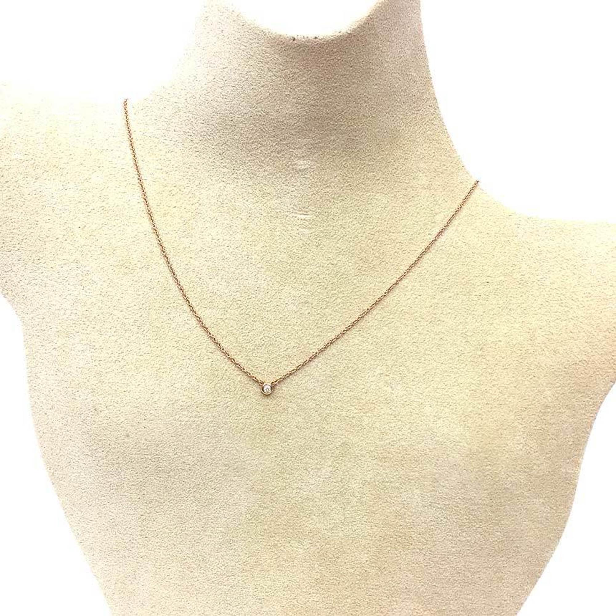 Elsa Peretti Diamonds By The Yard Pendant Necklace 18K Rose Gold and Diamond
