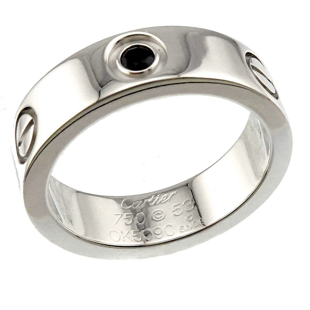 Love Ring 18K White Gold with Sapphires