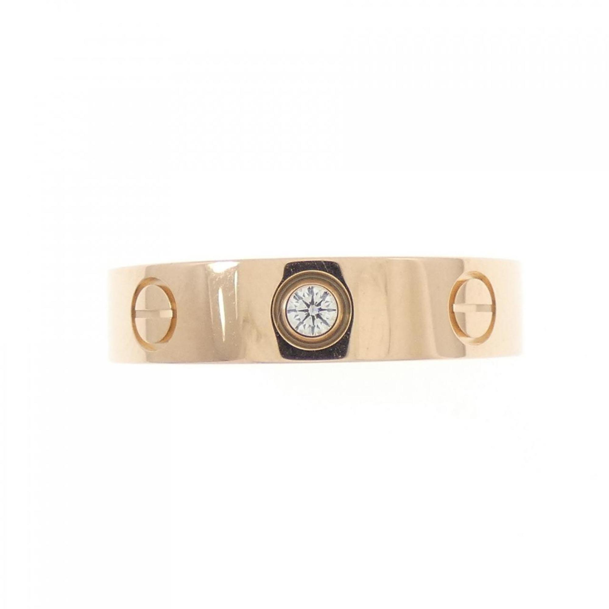 Love Ring 18K Rose Gold Mini with Diamond