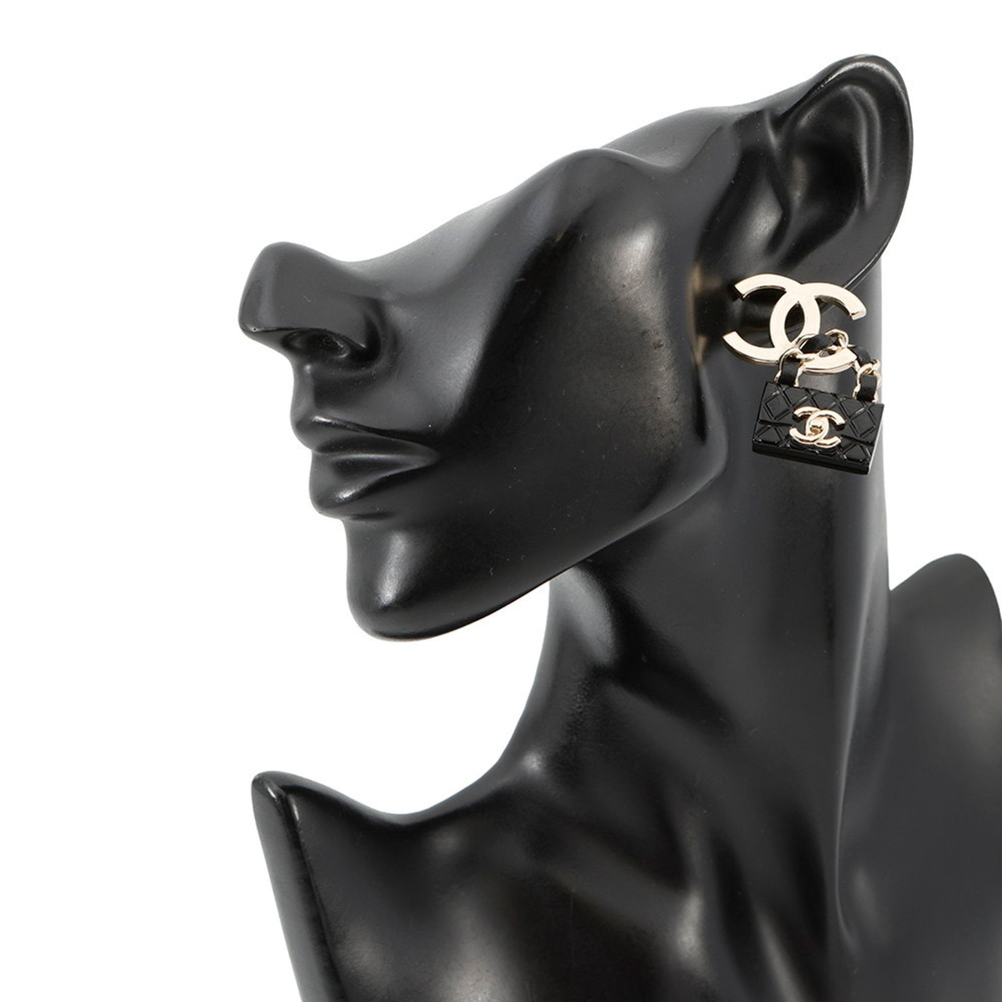 CC Logo Earrings Gold-Tone Metal Gold-Tone Metal