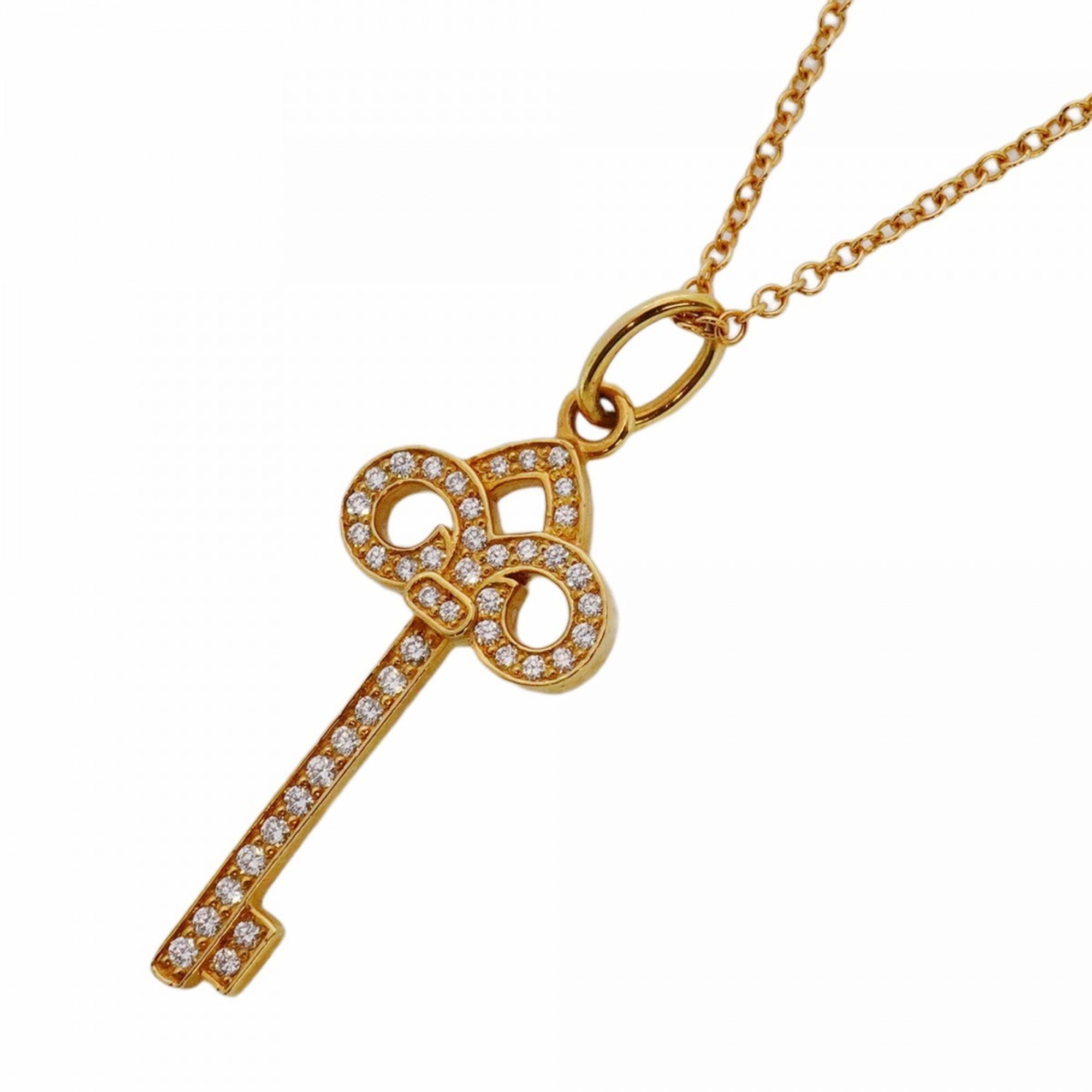Fleur de Liskey Pendant Necklace 18K Yellow Gold With Diamond