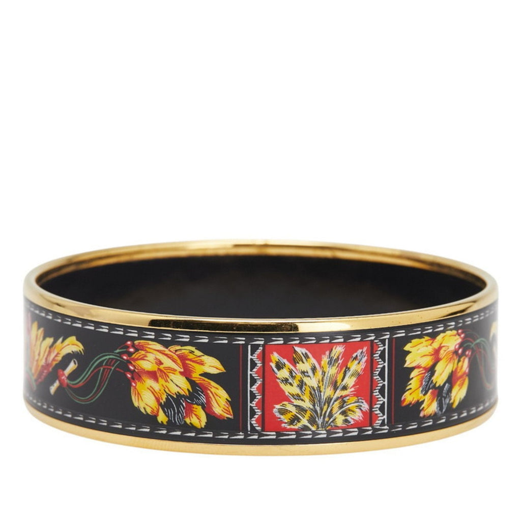 Enamel Cloisonne Bracelet Gold and Multi-Color Plated