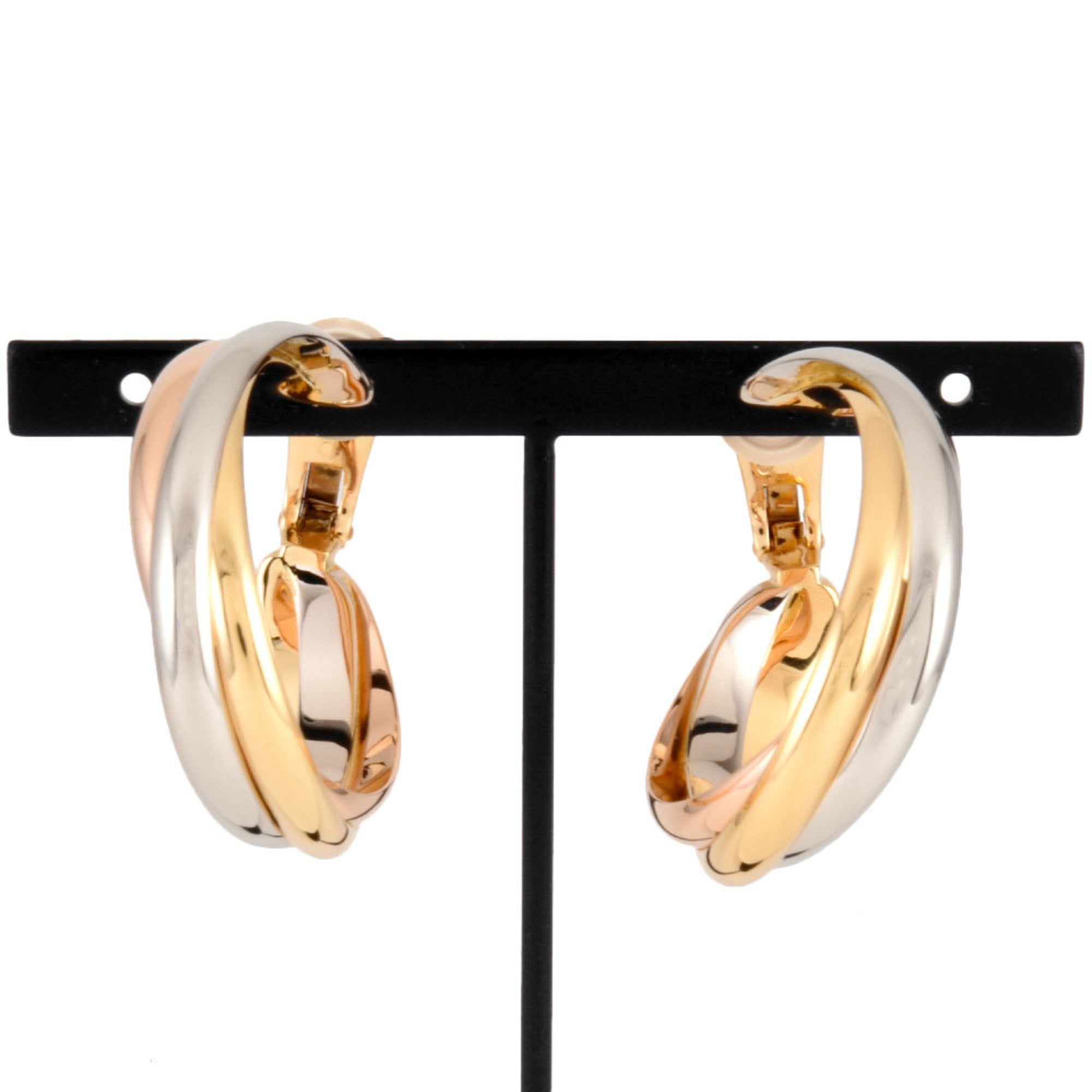 Trinity Earrings 18K Tricolor Gold