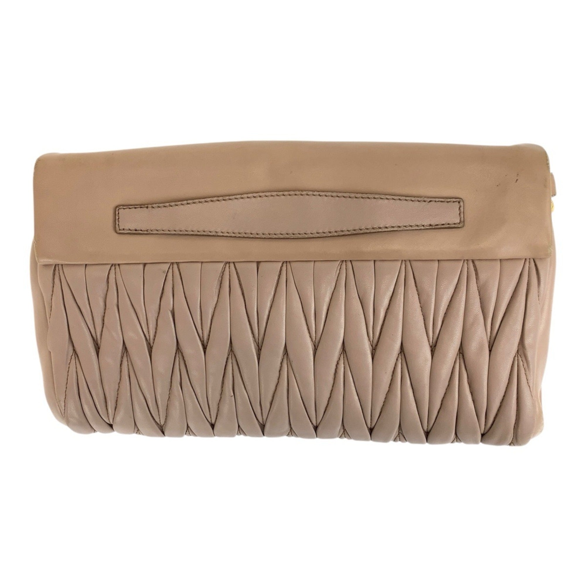 Flap Crossbody Bag Matelasse Leather Small