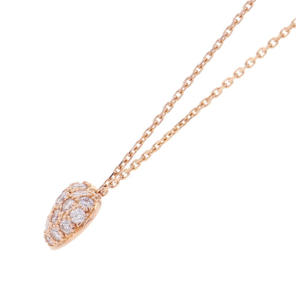 Heart Pavé Pendant Necklace 18K Rose Gold with Diamonds