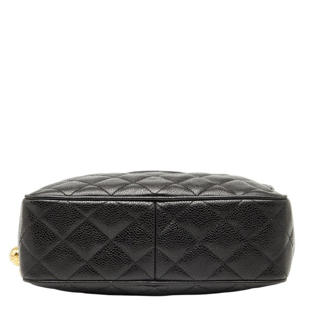 Vintage Diamond CC Camera Shoulder Bag Quilted Caviar Medium
