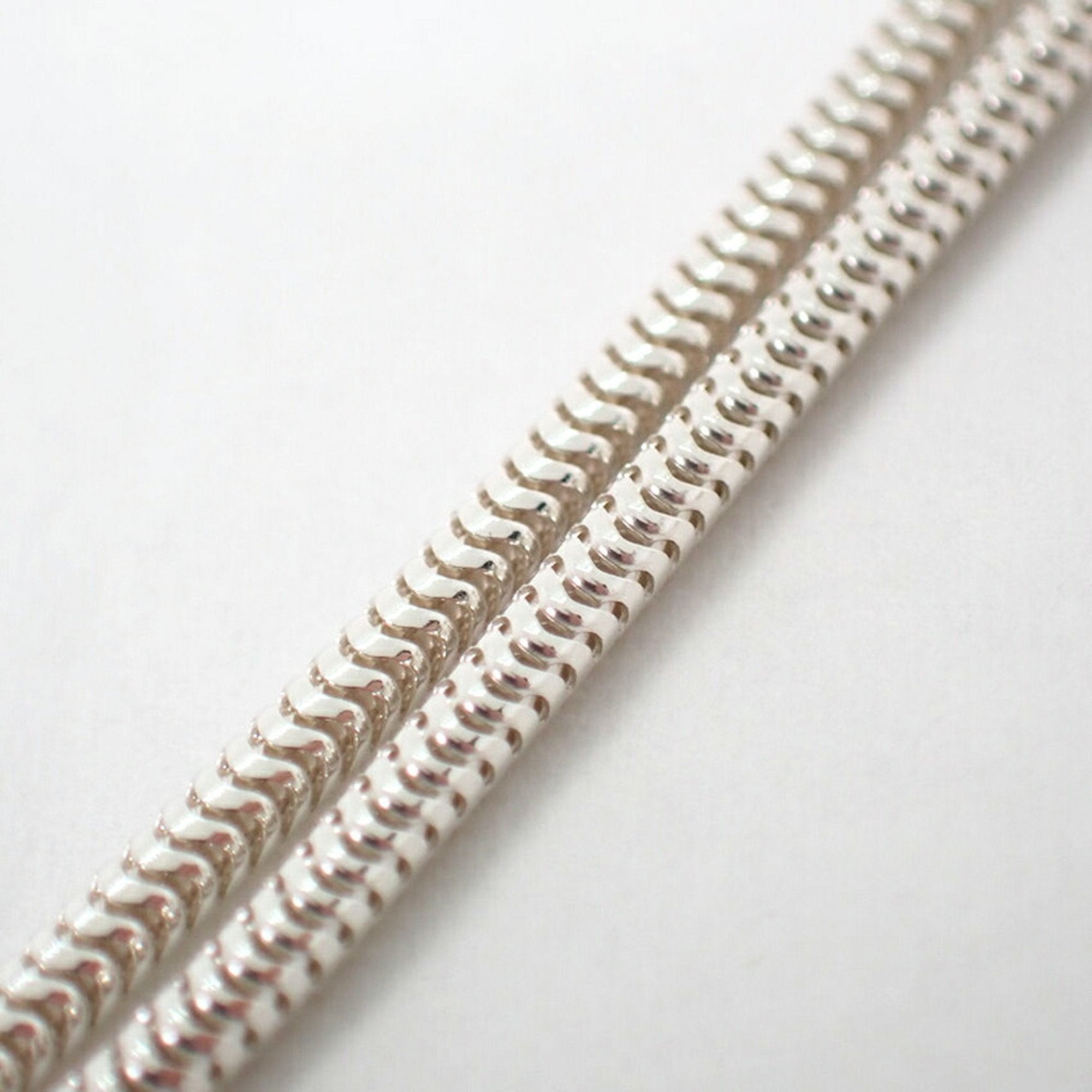 Snake Long Chain Pendant Necklace Sterling Silver