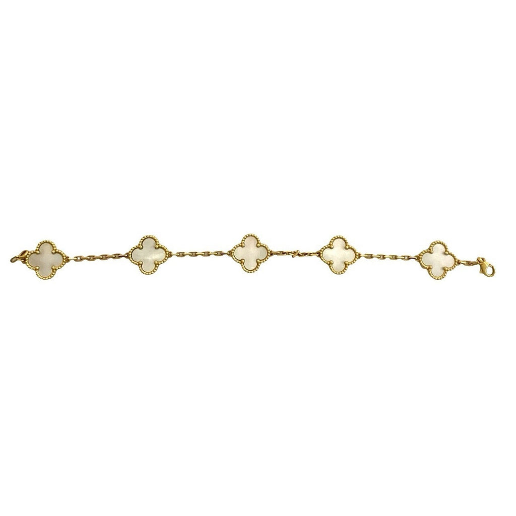 Alhambra Bracelet 18K Yellow Gold and 18K White Gold