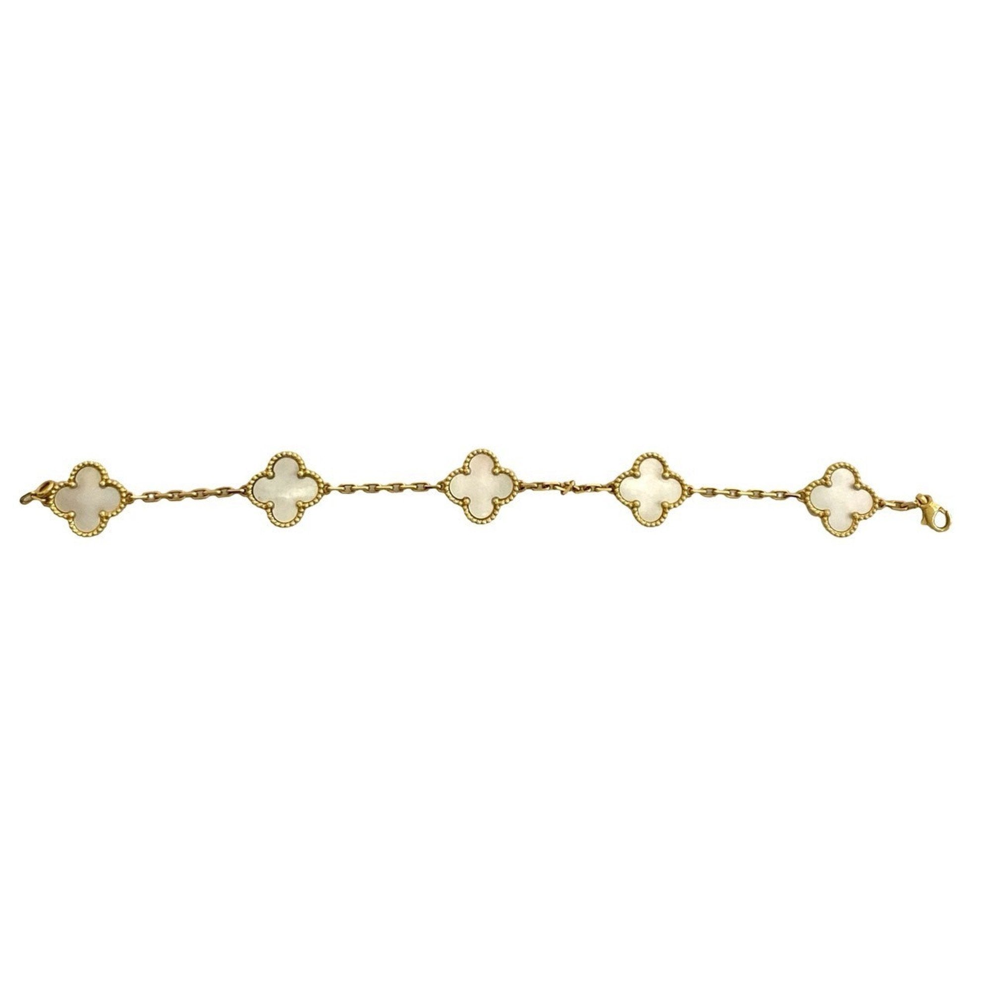 Alhambra Bracelet 18K Yellow Gold and 18K White Gold
