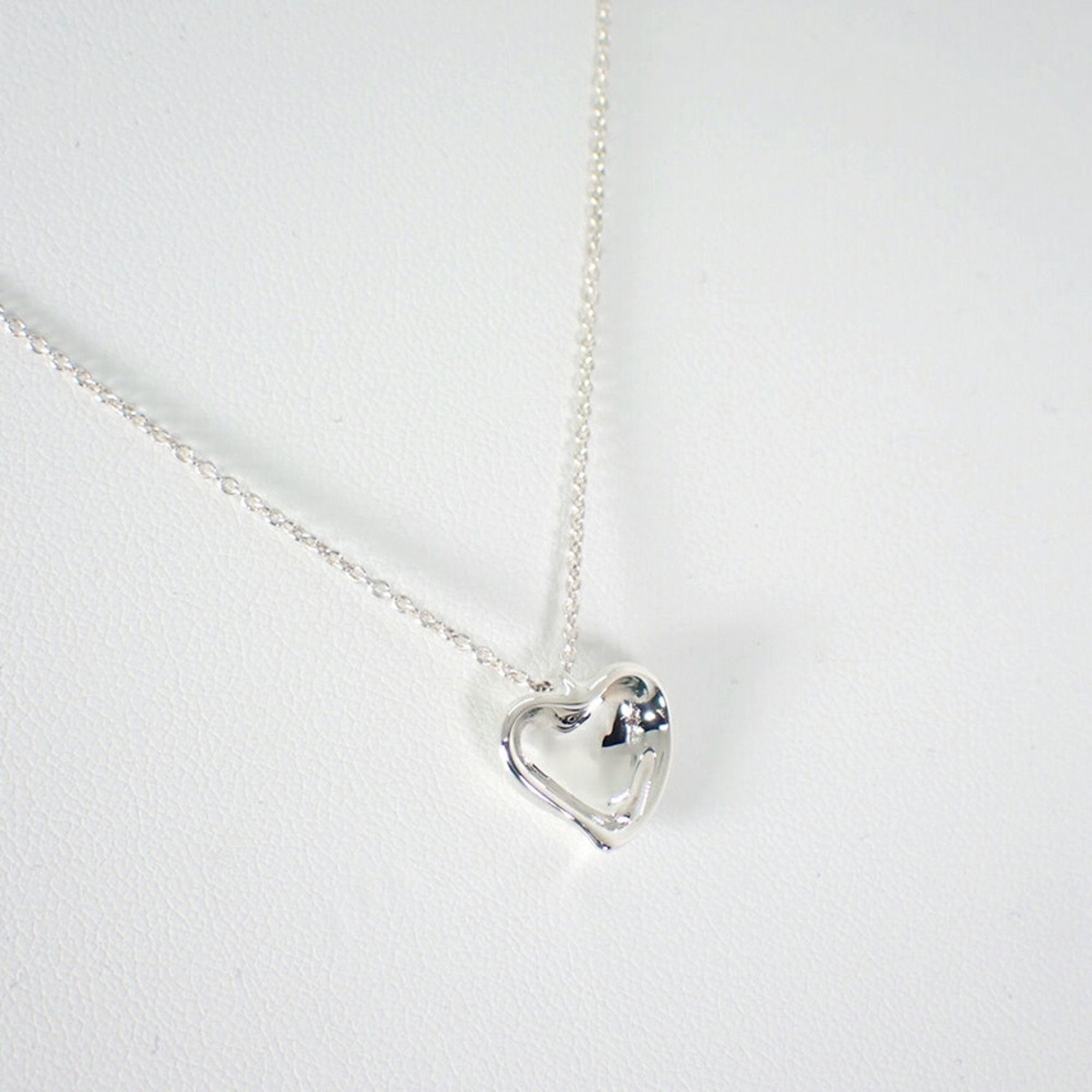 Full Heart Pendant Necklace Sterling Silver