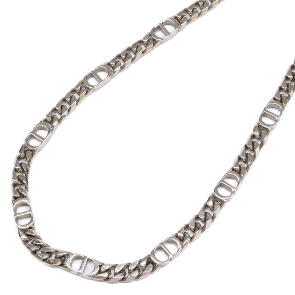 CD Icon Chain Link Pendant Necklace Brass Silver
