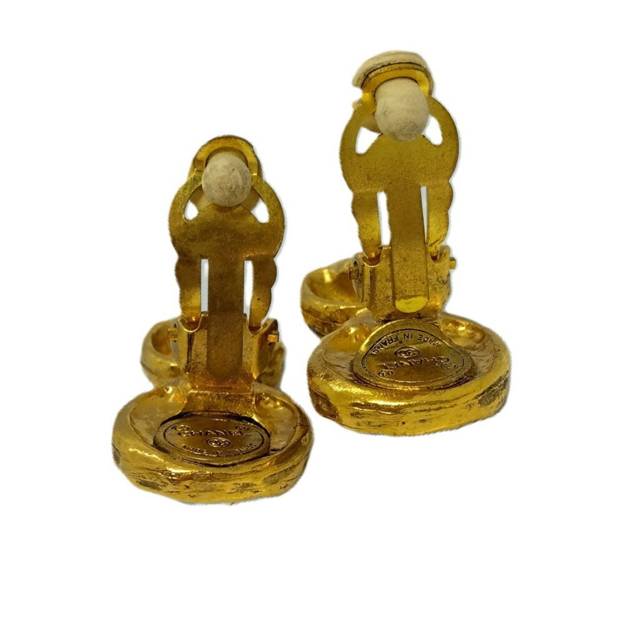 Clip-On Earrings Crystal Clip-On Gold-Tone Metal