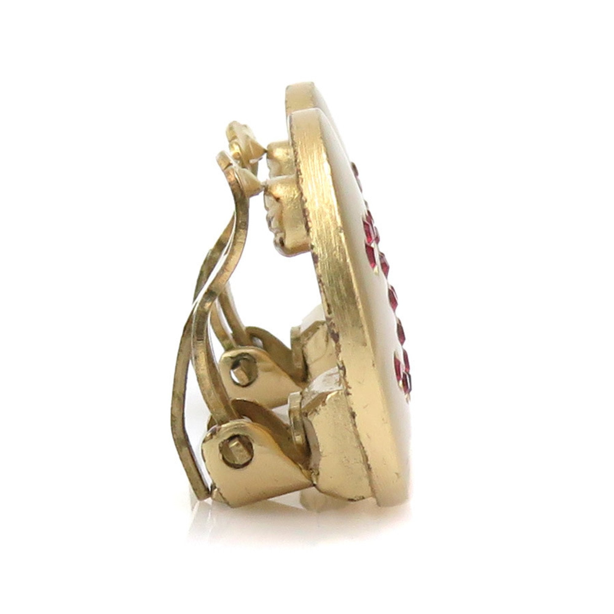 CC Logo Clip-On Earrings Gold-Tone Metal