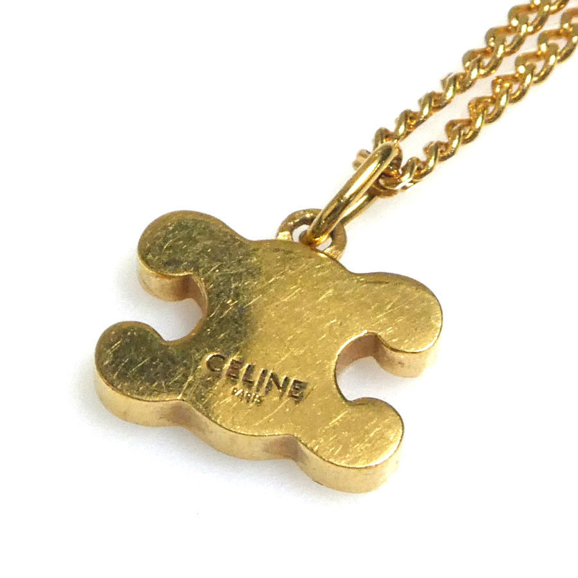 Triomphe Pendant Necklace Gold Metal