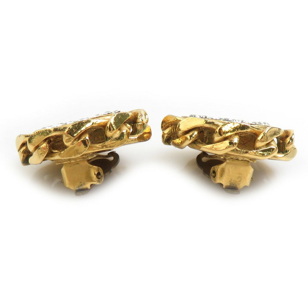 CC Logo Clip-On Earrings Gold-Tone Metal