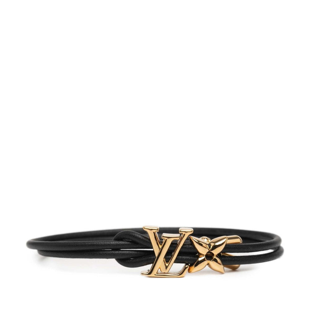 Charm Bracelet Leather Black and Gold