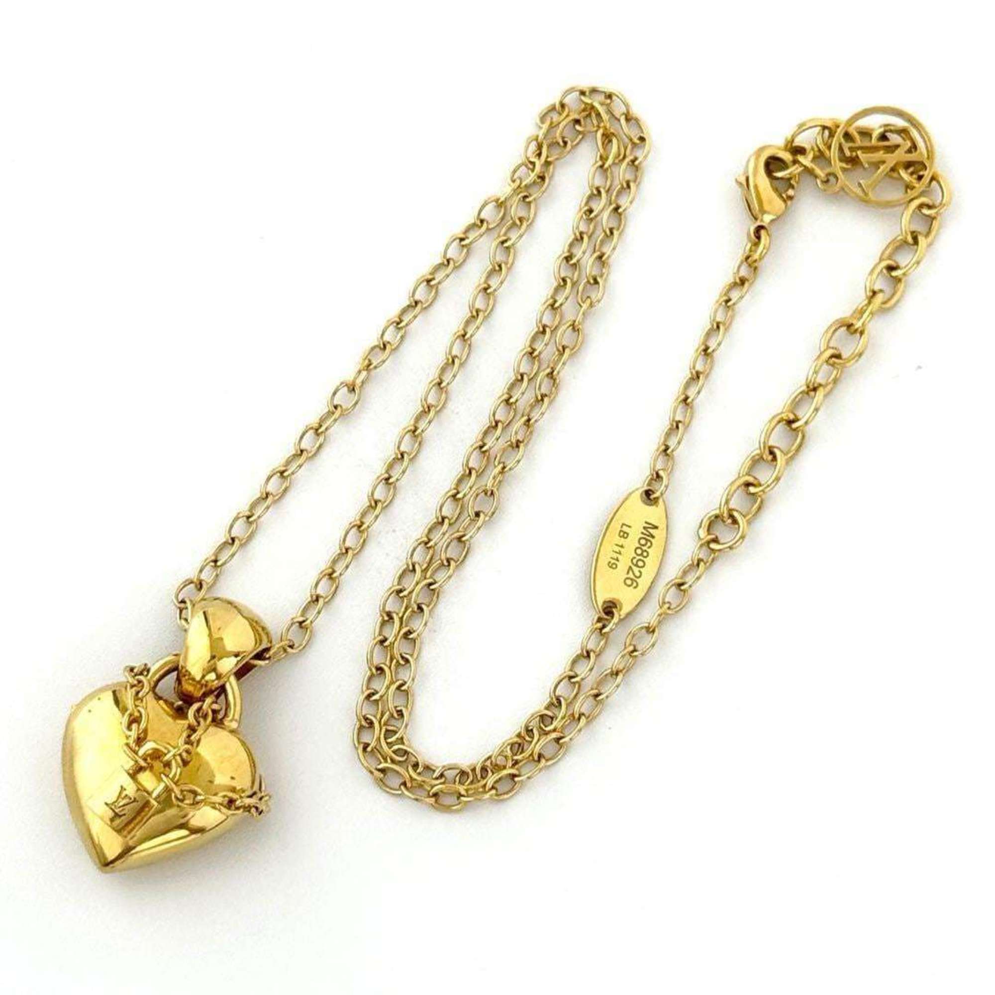 Love Lock Heart Pendant Necklace Metal