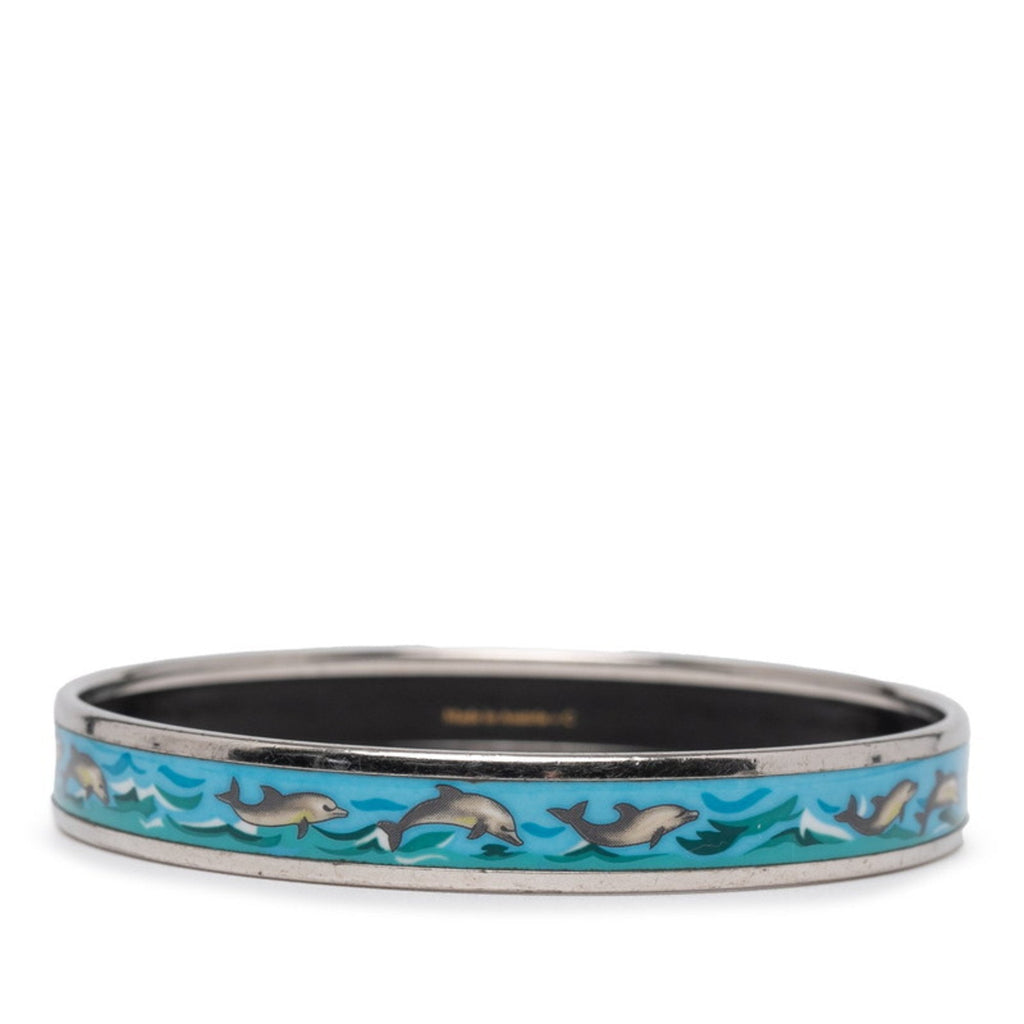 Cloisonné Enamel Bracelet Metal Multi-Color Silver