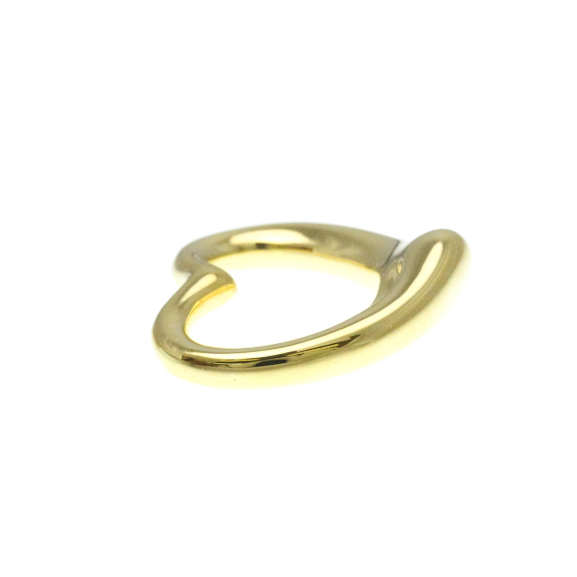 Open Heart Pendant Necklace 18K Yellow Gold 26mm
