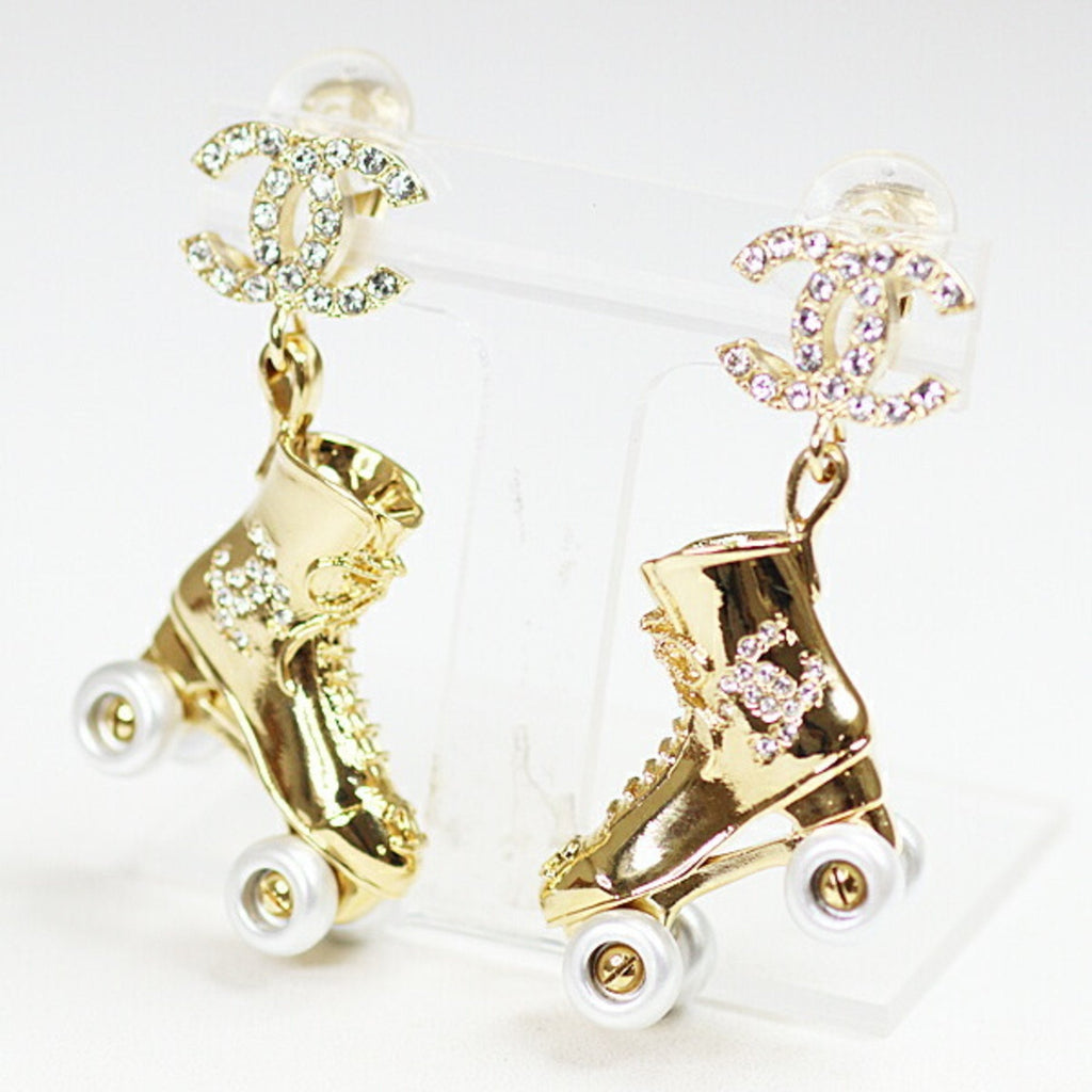 CC Logo Earrings Gold-Tone Metal Gold-Tone Metal