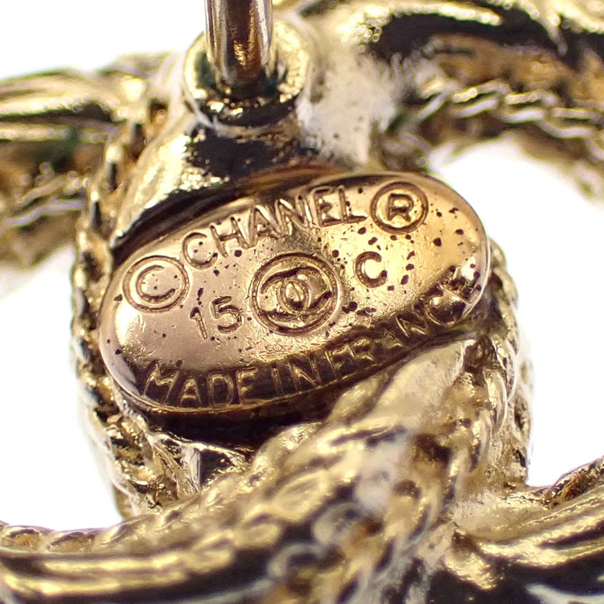 CC Logo Earrings Metal Gold-Tone Metal