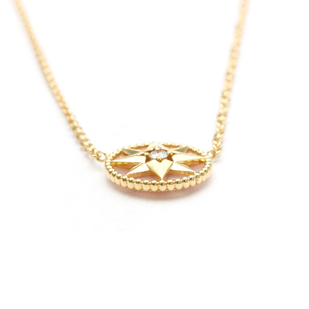Rose Devant Pendant Necklace 18K Rose Gold with Opal