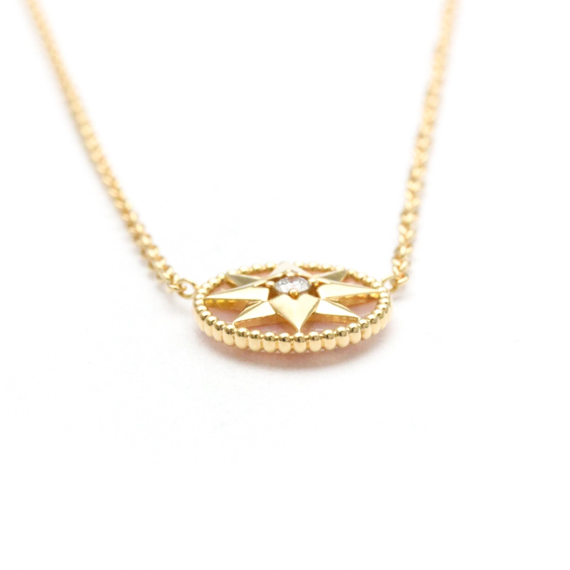 Rose Devant Pendant Necklace 18K Rose Gold with Opal