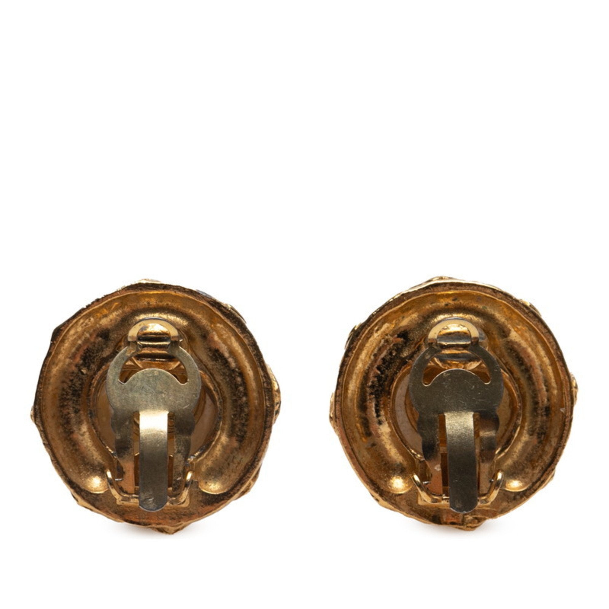 Pearl Clip-On Earrings Gold and Artificial Pearl