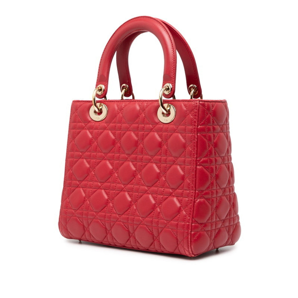 Lady Dior Bag Cannage Quilt Lambskin Medium