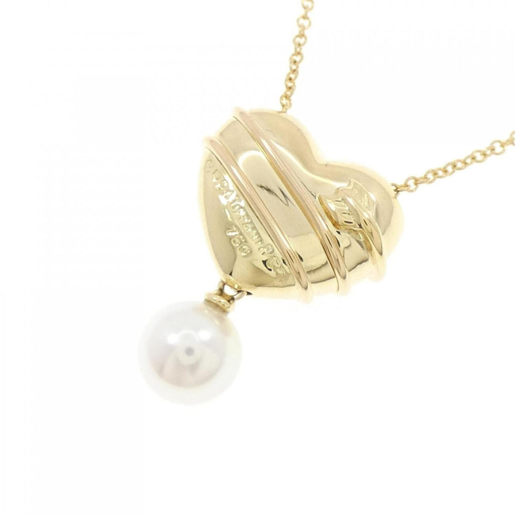Pendant Necklace 18K Yellow Gold with Pearl Medium