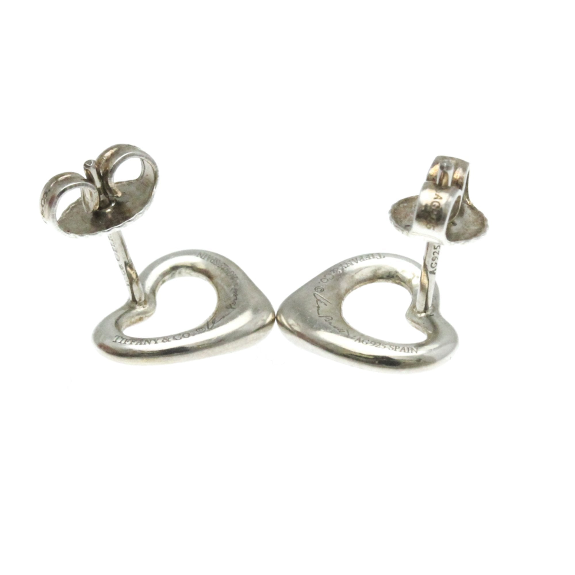 Open Heart Earrings Sterling Silver 11mm Sterling Silver